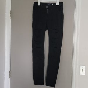 Fashion Nova Black High Waisted Jeans size 7